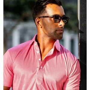 Collars & Co. Red Houndstooth Semi-Spread Collar Polo Office Casual XLarge NWT